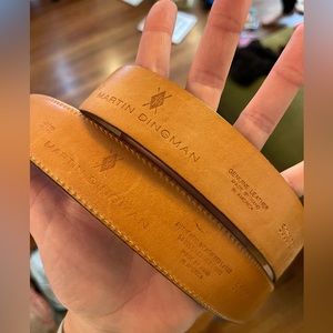Martin Dingman leather belts pair of 2